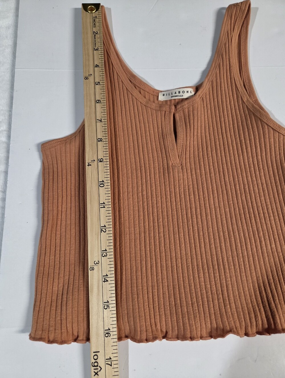 Billabong Ribbed Tank Top - Rust Orange - Picture 4 of 8